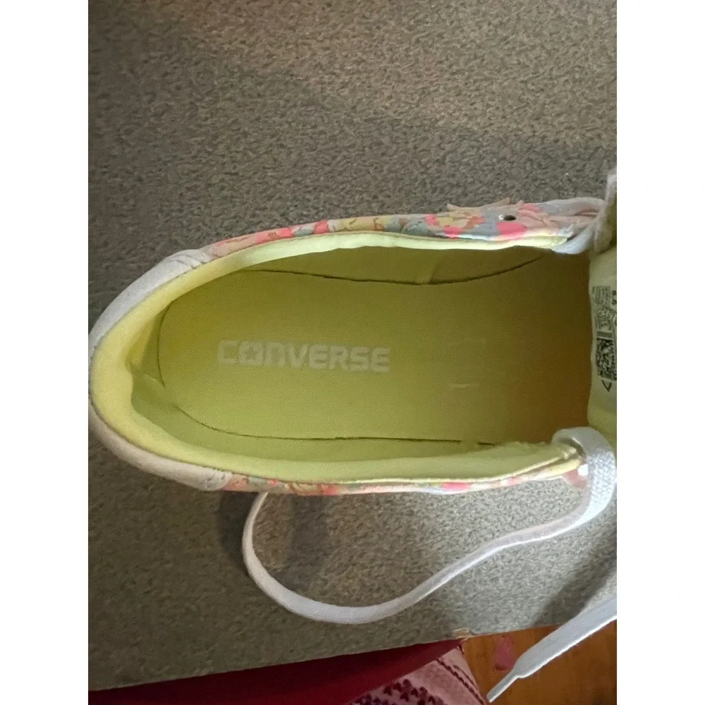 Converse Breakpoint Ox Womens 5.5‎ Floral Low Top Sneakers Pink Yellow 555953C